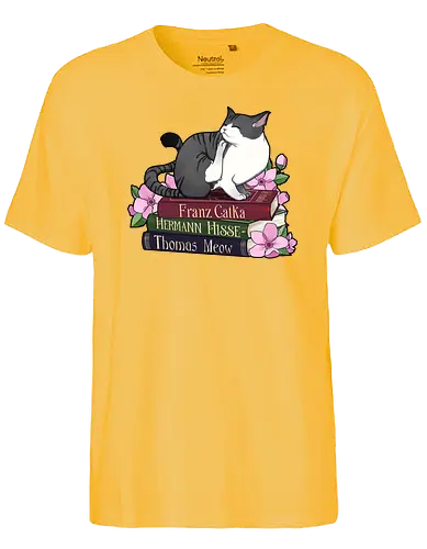 Franz Catka - Cats x Literature Series - cat, katze, lesen, buch, books, classic literature - Fairtrade T-Shirt