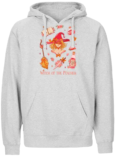 Witch of the peaches - witch, hexe, Pastel colors, peach - Fairtrade Hoodie
