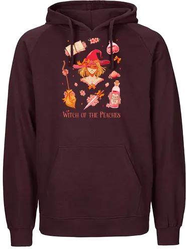 Witch of the peaches - witch, hexe, Pastel colors, peach - Fairtrade Hoodie