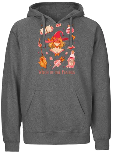 Witch of the peaches - witch, hexe, Pastel colors, peach - Fairtrade Hoodie