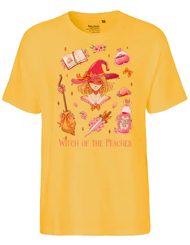 Witch of the peaches - witch, hexe, Pastel colors, peach - Fairtrade T-Shirt