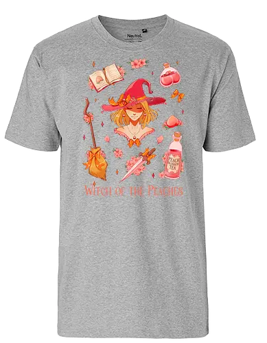 Witch of the peaches - witch, hexe, Pastel colors, peach - Fairtrade T-Shirt