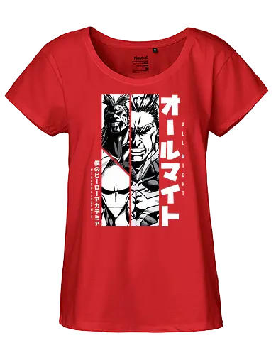 The Symbol of Peace - academia, hero, anime, manga, all might - Fairtrade Girl Shirt