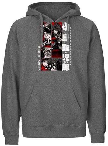Unbreakable Hero S02 - hero, academia, anime, manga, Kirishima - Fairtrade Hoodie