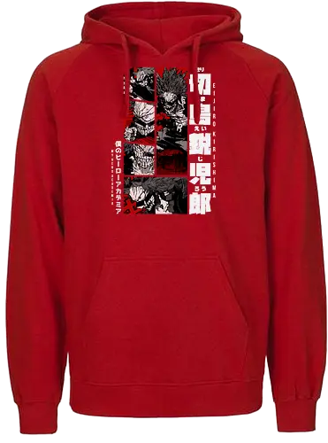 Unbreakable Hero S02 - hero, academia, anime, manga, Kirishima - Fairtrade Hoodie