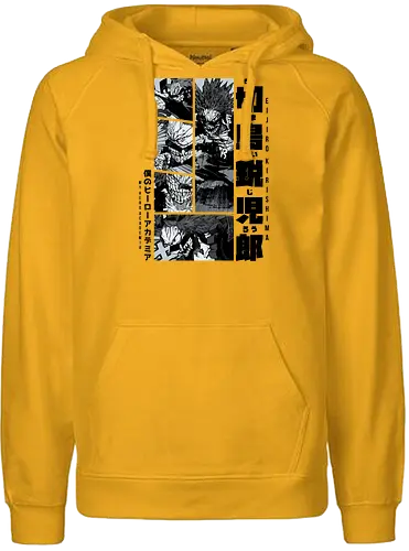 Unbreakable Hero V2 S02 - hero, academia, anime, manga, Kirishima - Fairtrade Hoodie