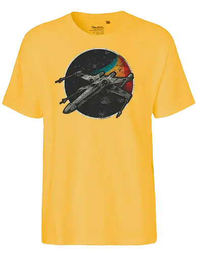Retro Wing - scifi, space, star, spaceship, rebellion - Fairtrade T-Shirt