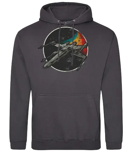 Retro Wing - scifi, space, star, spaceship, rebellion - Standard Hoodie