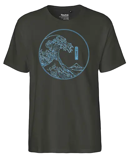 Neon Wave - wave, neon, grt wave off kanagawa - Fairtrade T-Shirt