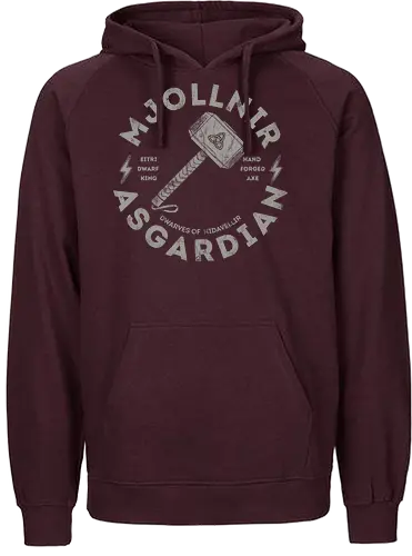 Mjollinir - mjölnir, asgard, thor, hammer - Fairtrade Hoodie