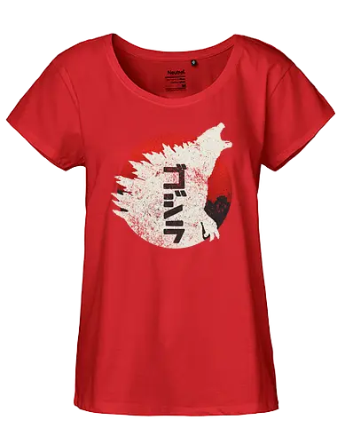 Kaiju Through Japan - monster - Fairtrade Girl Shirt