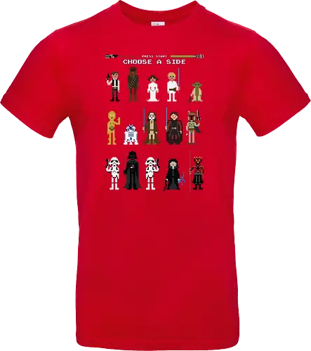 CHOOSE A SIDE 8 BITS | PRESS START | BLACK