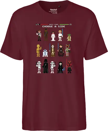 CHOOSE A SIDE 8 BITS | PRESS START | BLACK