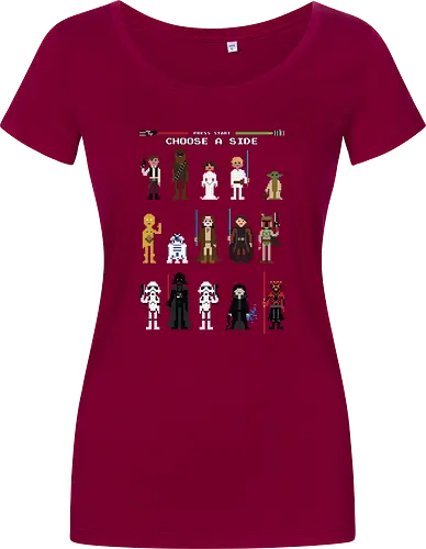 CHOOSE A SIDE 8 BITS | PRESS START | BLACK