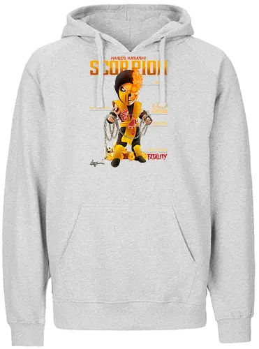 SCORPION ANATOMY - gaming, console, arcade, fatality - Fairtrade Hoodie