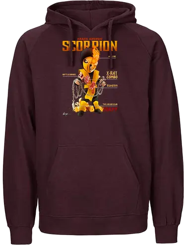 SCORPION ANATOMY - gaming, console, arcade, fatality - Fairtrade Hoodie