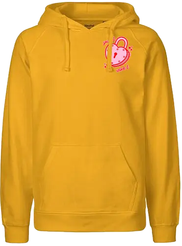 Unlock my Heart - lock, schloss, herz, heart - Fairtrade Hoodie