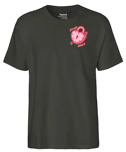 Unlock my Heart - lock, schloss, herz, heart - Fairtrade T-Shirt