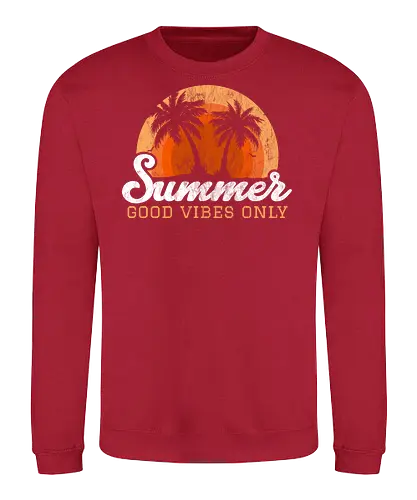 Summer vibes - sommer, good vibes, Palmtrees, palmen, sonne, sun, vintage - Sweatshirt