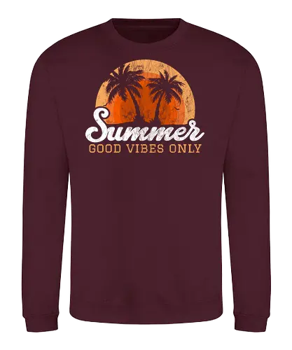 Summer vibes - sommer, good vibes, Palmtrees, palmen, sonne, sun, vintage - Sweatshirt