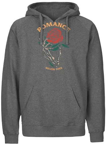 Romance never dies - Romance, love, skelett, skeleton, valentiConsole, dth - Fairtrade Hoodie