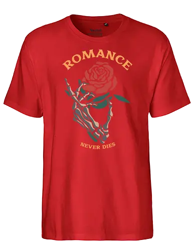 Romance never dies - Romance, love, skelett, skeleton, valentiConsole, dth - Fairtrade T-Shirt