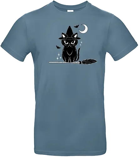 Black Kitty witch - Black Cat, witch, katze, hexe - Standard T-Shirt