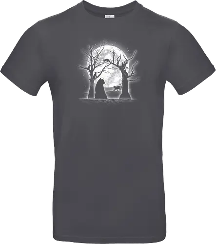 Moonlight Felines - Cats, trees, moon, Moonlight - Standard T-Shirt