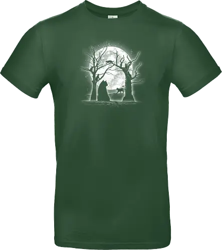Moonlight Felines - Cats, trees, moon, Moonlight - Standard T-Shirt