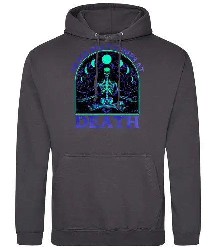 Peace comes only at death - frieden, tod, skeleton, skelett, death - Standard Hoodie