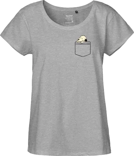 Pocket dog - dog, cute - Fairtrade Girl Shirt