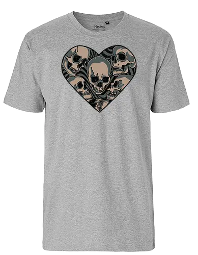 Anatomical Love - herz, skull, schädel, hrt - Fairtrade T-Shirt