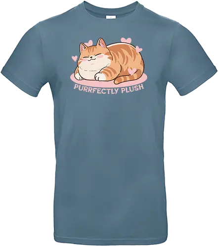 Purrfectly plush - cat, katze, fat cat, purrfect - Standard T-Shirt