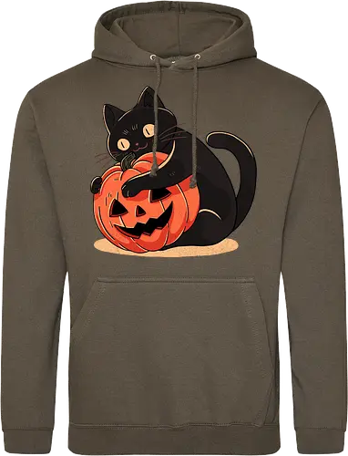Pumpkin Embrace Cat