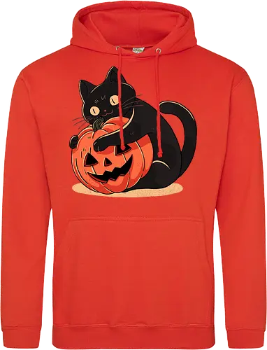 Pumpkin Embrace Cat