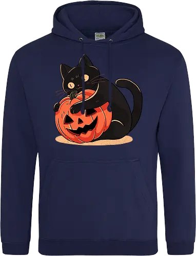 Pumpkin Embrace Cat
