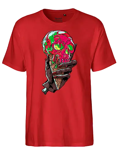 Skeletal Scoop - scoop, ice, eis, zombie, icecrm - Fairtrade T-Shirt