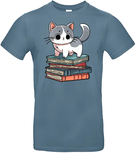 Pawsing for Wisdom - cat, katze, book, buch, lesen - Standard T-Shirt
