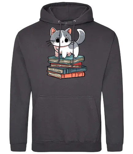 Pawsing for Wisdom - cat, katze, book, buch, lesen - Standard Hoodie
