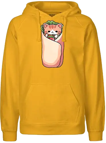 Purrito Cat Burrito - burrito, cat, katze, wrap - Fairtrade Hoodie