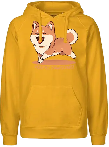 You're Pawsome - awesome, dog, shiba, hund, pun - Fairtrade Hoodie