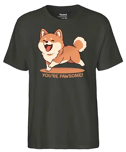 You're Pawsome - awesome, dog, shiba, hund, pun - Fairtrade T-Shirt