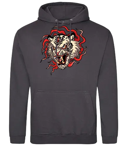 Inferno Tiger - tiger, tattoo, traditional - Standard Hoodie