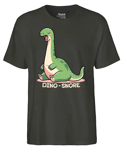 Dino-snore - dinosaur, chill, relax, sleep - Fairtrade T-Shirt