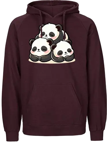 Panda Pals - panda, cute - Fairtrade Hoodie