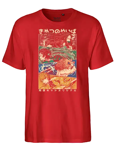 KNY Vintage Design - anime, manga, demon, slayer - Fairtrade T-Shirt