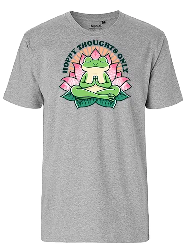 Hoppy thoughts only - Frog, meditation - Fairtrade T-Shirt