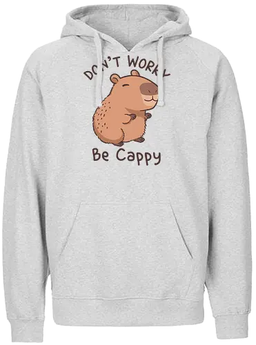 Don't worry be cappy - Capybara, be happy, cute, Wordplay - Fairtrade Hoodie