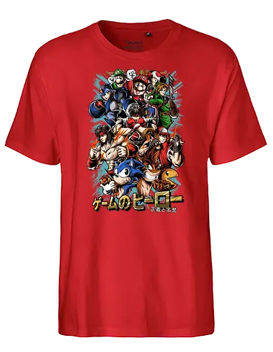 Nostalgic Heroes - retro, nostalgia, Video games, gaming - Fairtrade T-Shirt