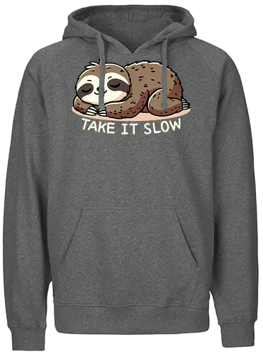 Take it slow - faultier, sloth, slow - Fairtrade Hoodie